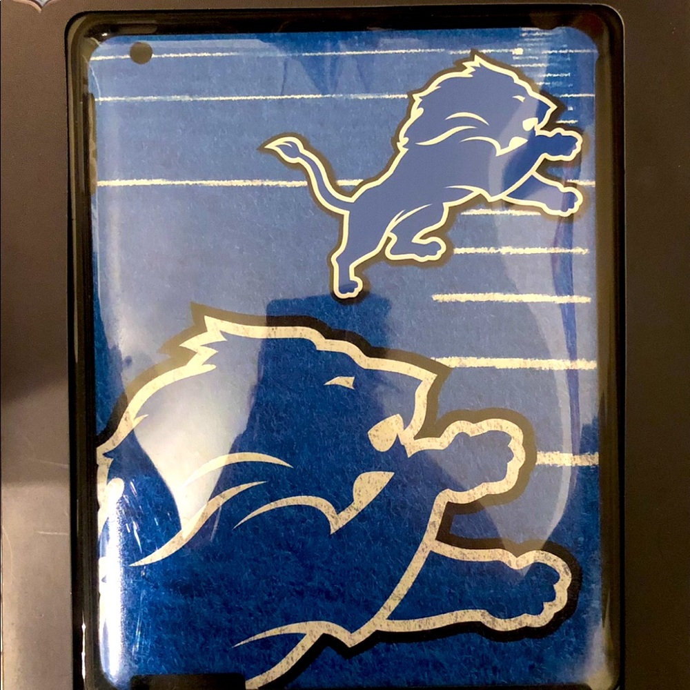🔥LOWEST PRICE🔥New NFL Detroit Lions Blue and Silver Tablet Case